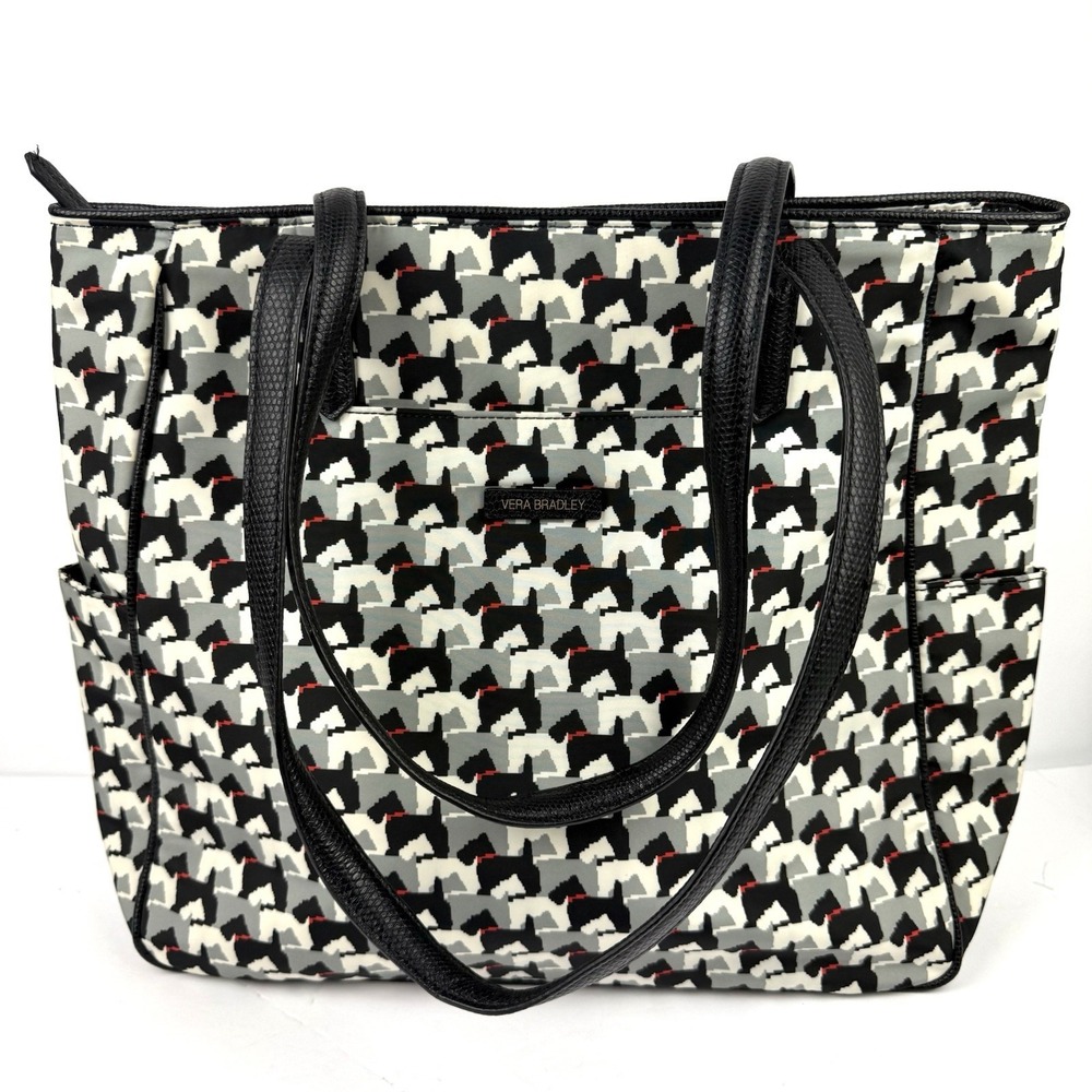 Vera Bradley Scottie Dog Tote Bag‎ Nylon Canine Doggie Handbag Used Once
